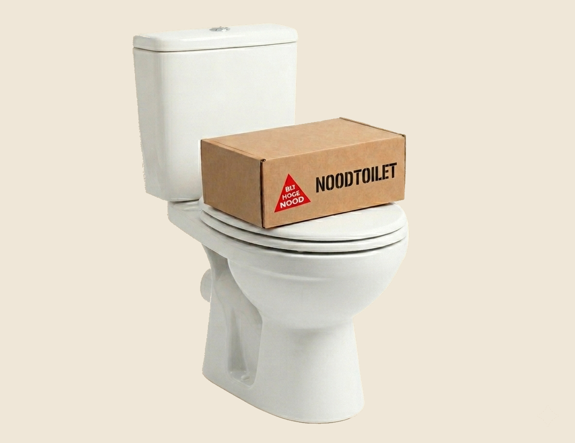 Het 72-uurs pakket op een toilet