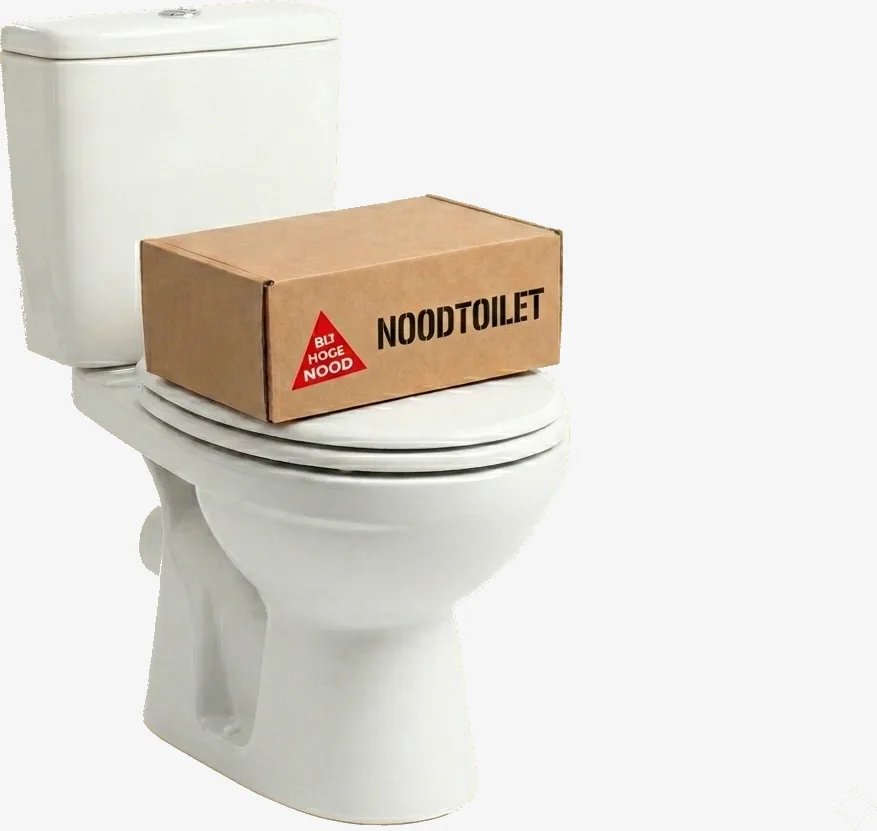 Doos op toilet